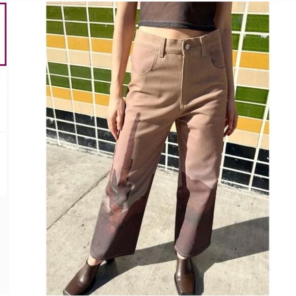 Lisa Says Gah Pants Womens 6 Desert Moonset Robyn Denim Brown Western Ranch